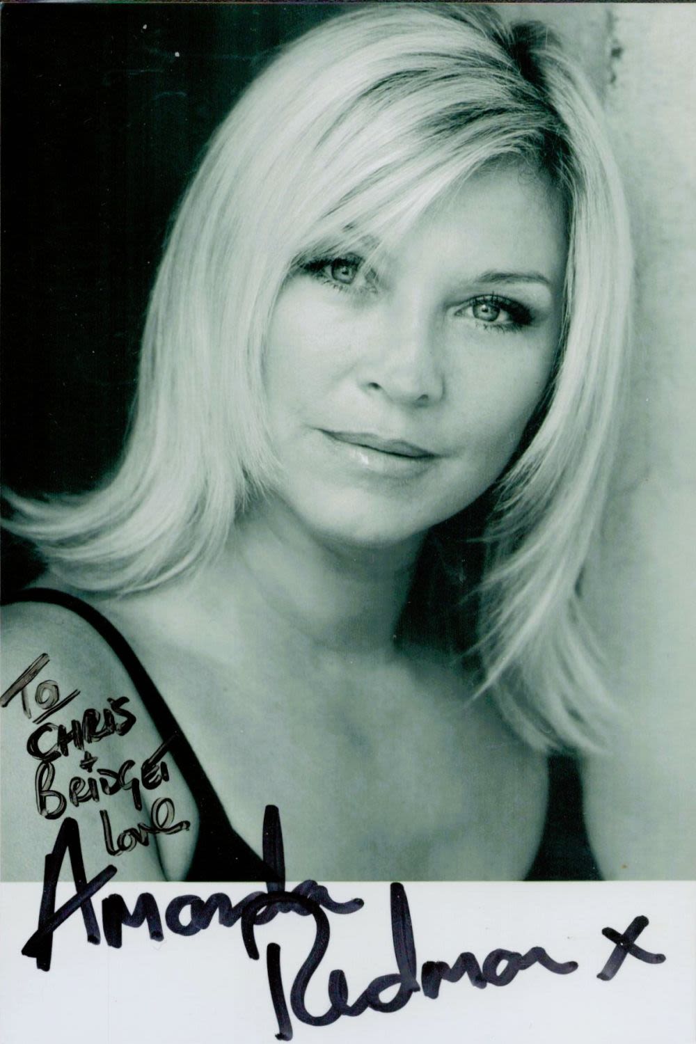 Lot 299: Amanda Redman Signed Black and White Photo Actress...