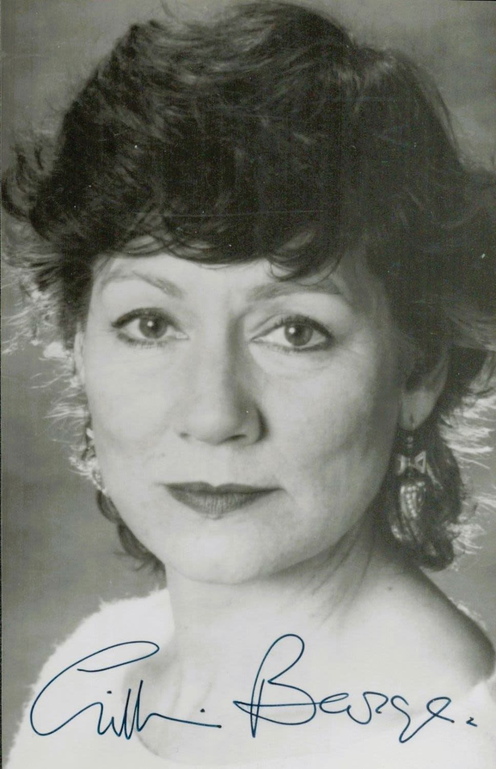 Lot 310: Gillian Barge Signed Black and White Photo Actress...