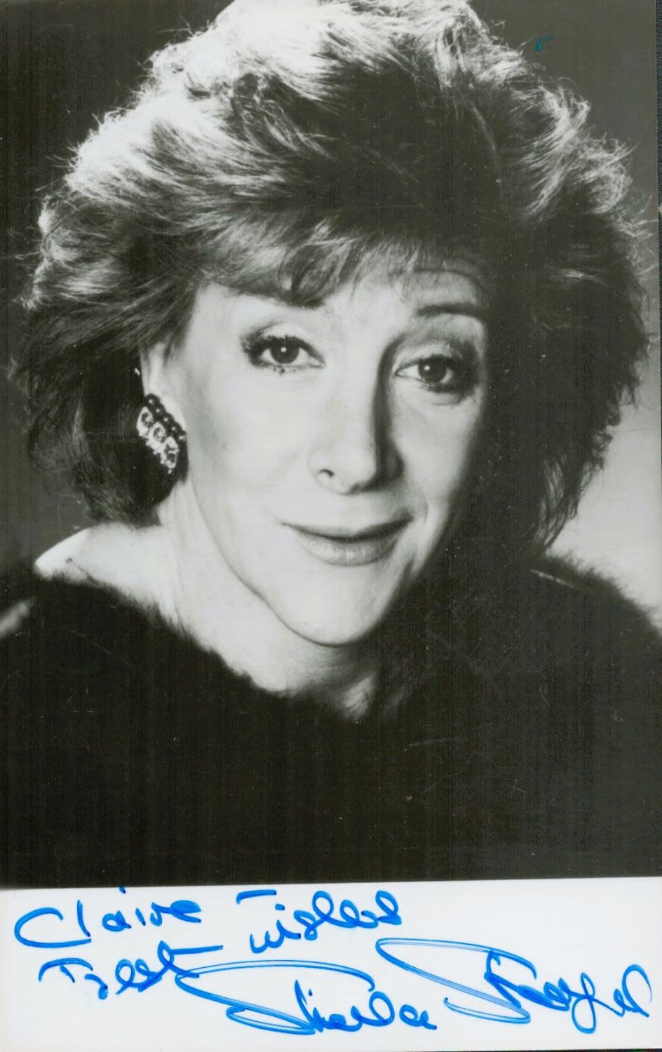Lot 318: Sheila Steafel Signed Black and White Photo Actress...