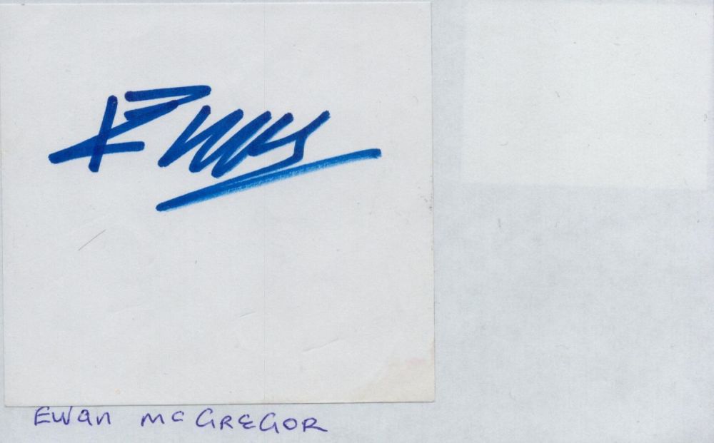 Lot 369: Ewan McGregor Signed Autograph Approx. size 6 x...