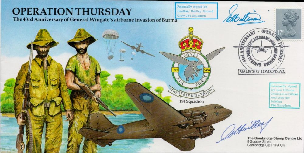 Lot 387: Geoffrey Hartley and Rex Hillman Signed Operation Thursday...