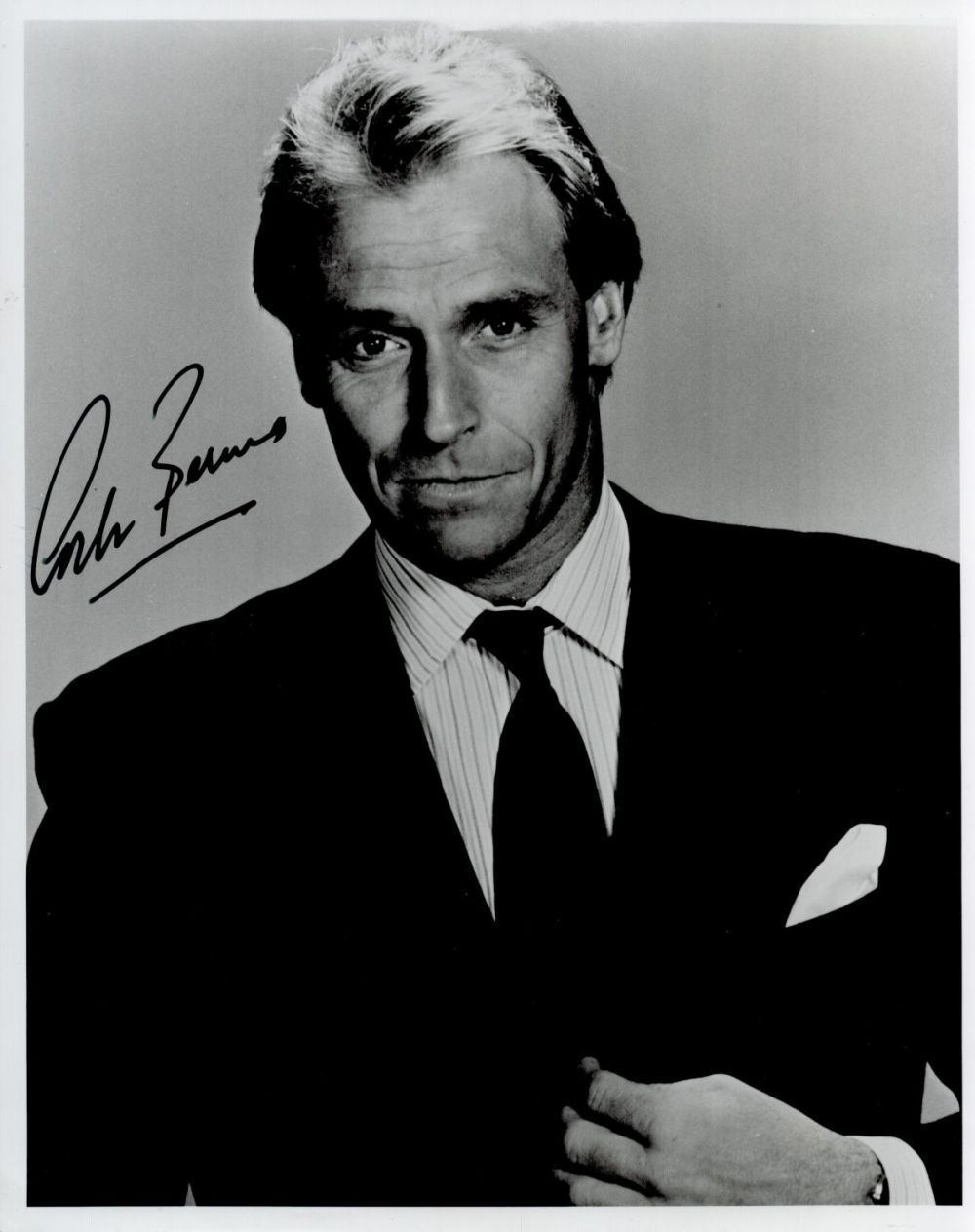 Lot 441: Corbin Bernsen signed 10x8 inch black and white...