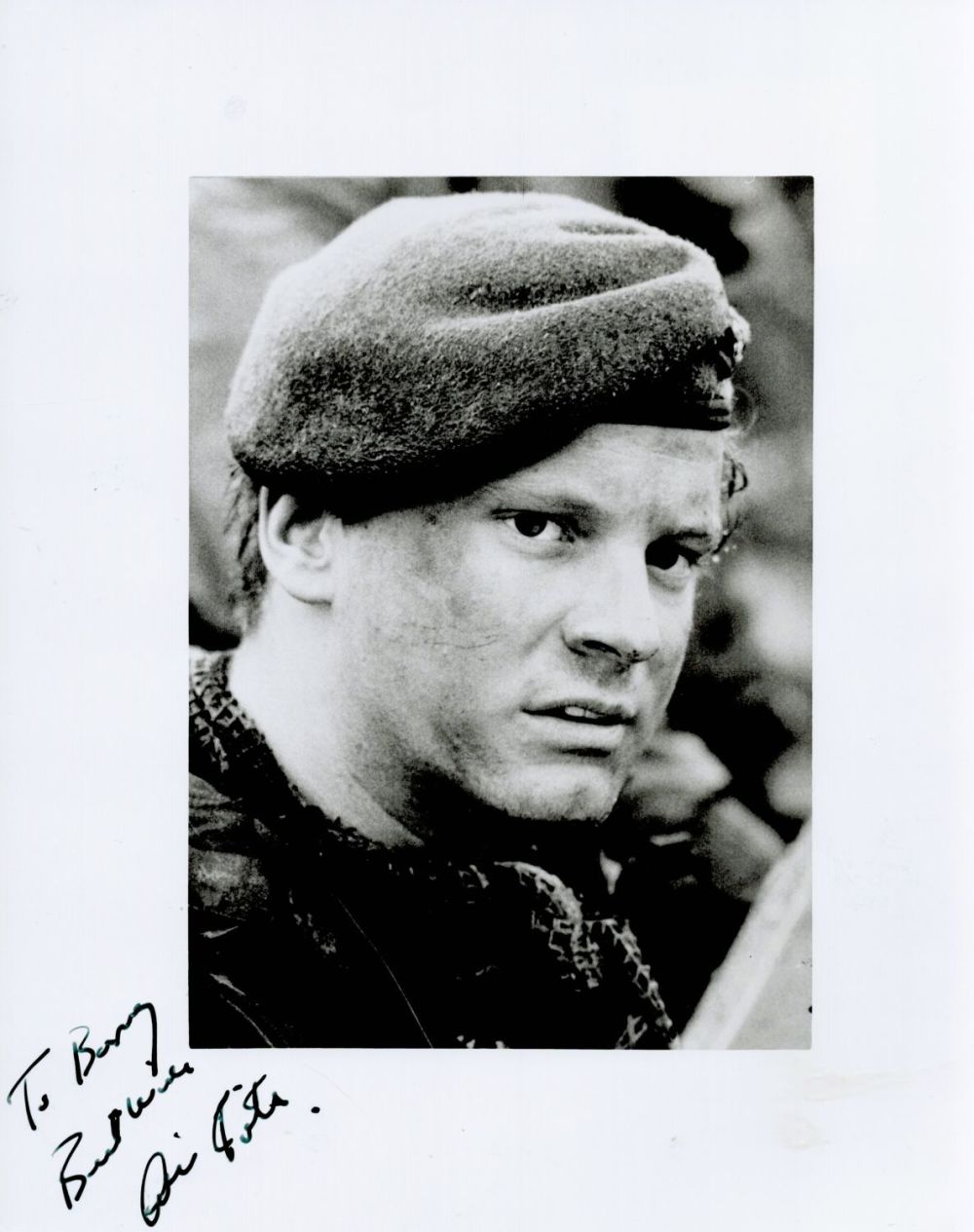 Lot 457: Colin Firth signed 10x8 inch black and white...