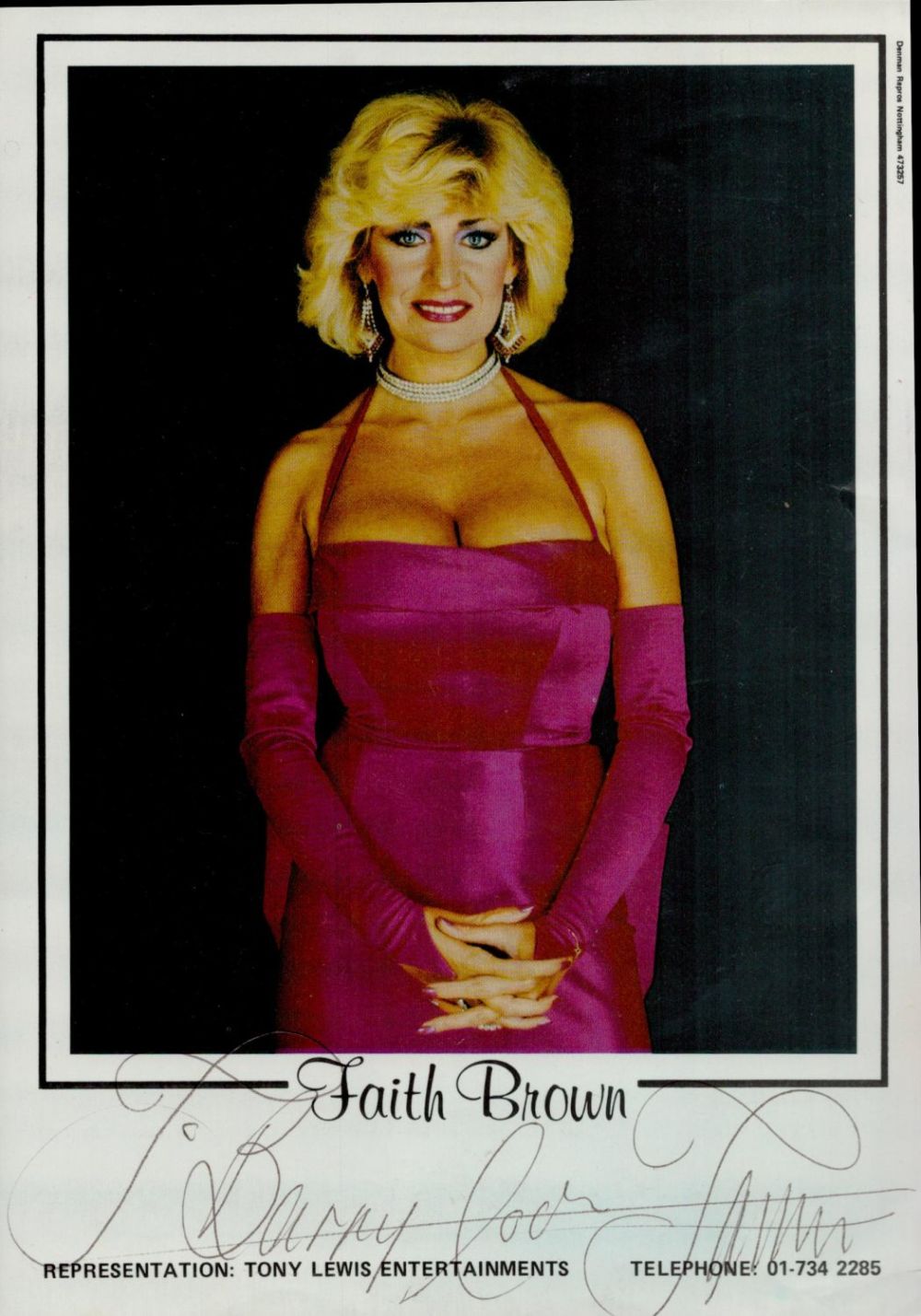 Lot 494: Faith Brown signed Approx. 8. 5x6 colour photo....