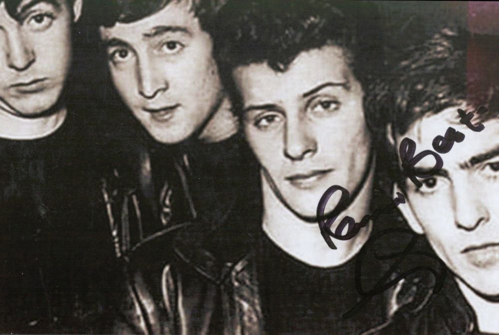 Lot 523: Pete Best Signed 6x4 inch black and White...