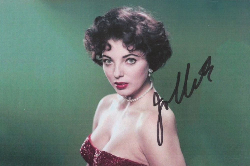 Lot 529: Joan Collins Signed 6x4 inch colour Photo. Good...