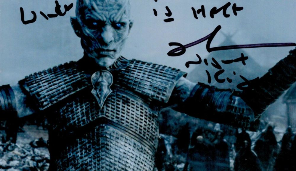 Lot 547: Richard Brake Signed as The night King who...