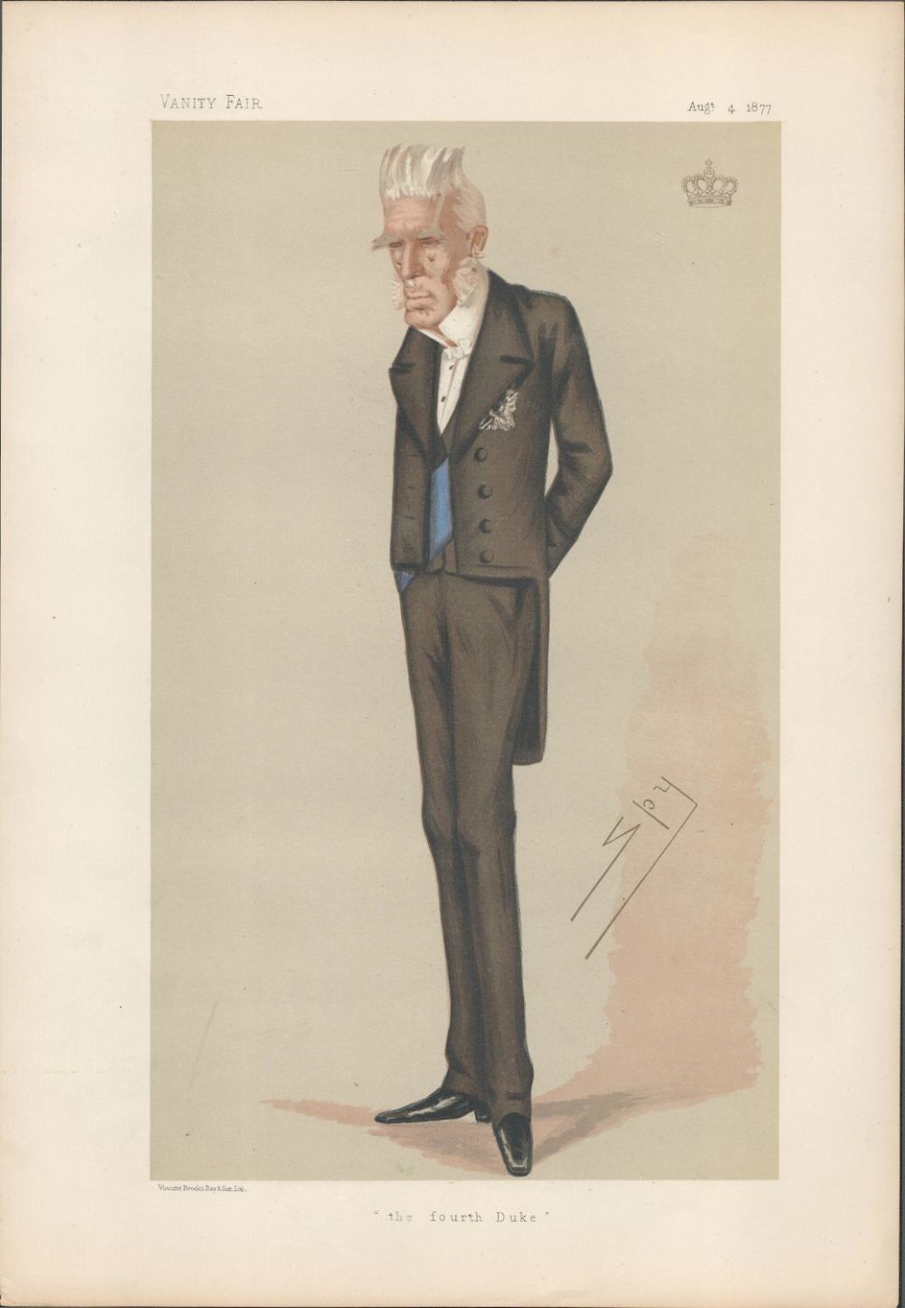 Lot 557: Vanity Fair print titled The Fourth Duke. Subject...