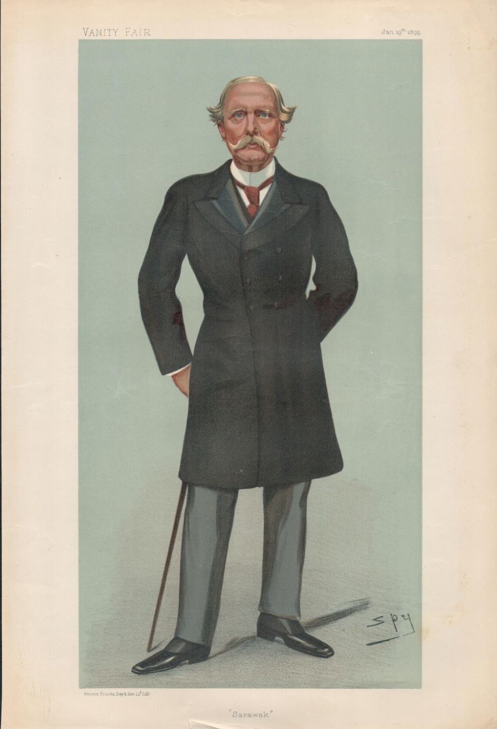 Lot 564: Vanity Fair print titled Sarawak. Subject Sir Charles...