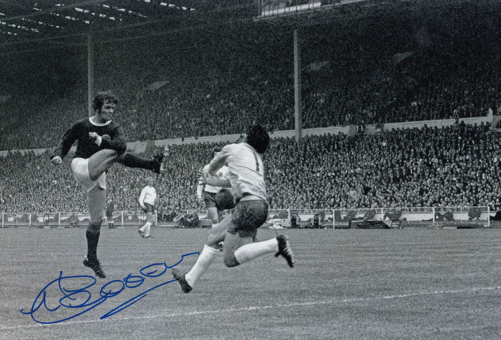Lot 594: Football Autographed Hugh Curran 12 X 8 inch...
