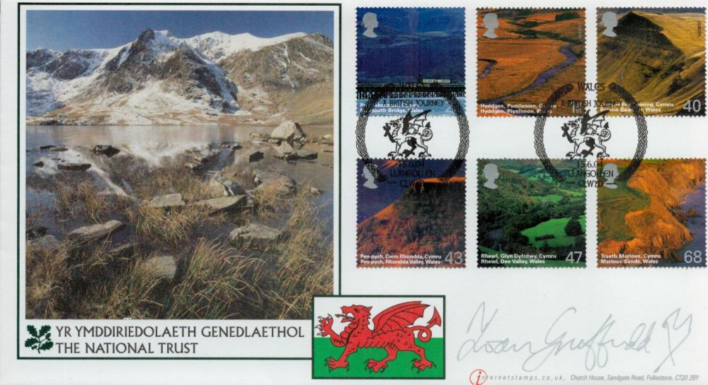 Lot 627: Ioan Gruffudd signed FDC. Yr Ymddiriedolaeth Genedlaethol The...