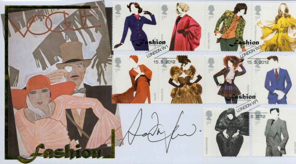 Lot 631: Lady Sandra Howard signed FDC. Vogue Fashion. Triple...