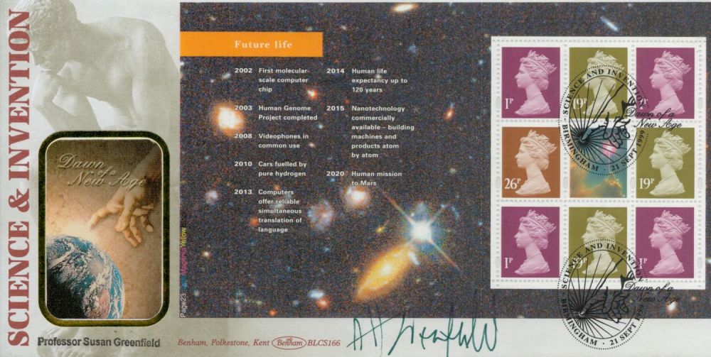 Lot 641: Professor Susan Greenfield signed FDC. Science and Invention....