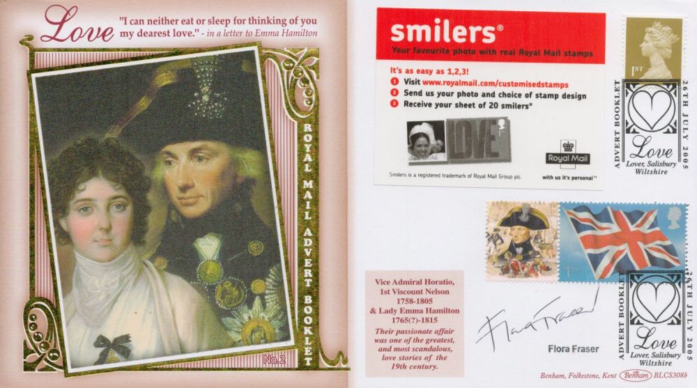 Lot 647: Flora Fraser signed FDC. Love. Double postmarked 26th...