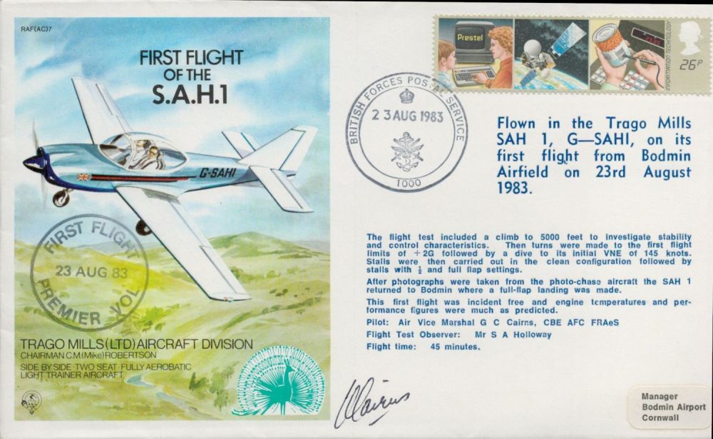 Lot 656: AVM G. C. Cairns Signed First Flight of...