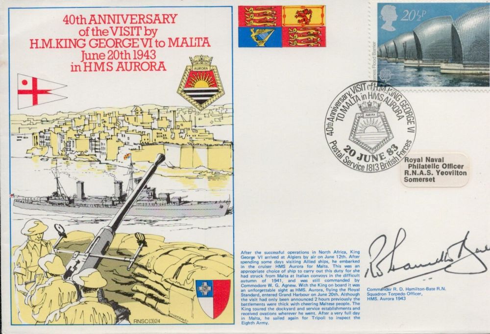 Lot 683: Commander R. D Hamilton Bate Signed 40th Anniversary...