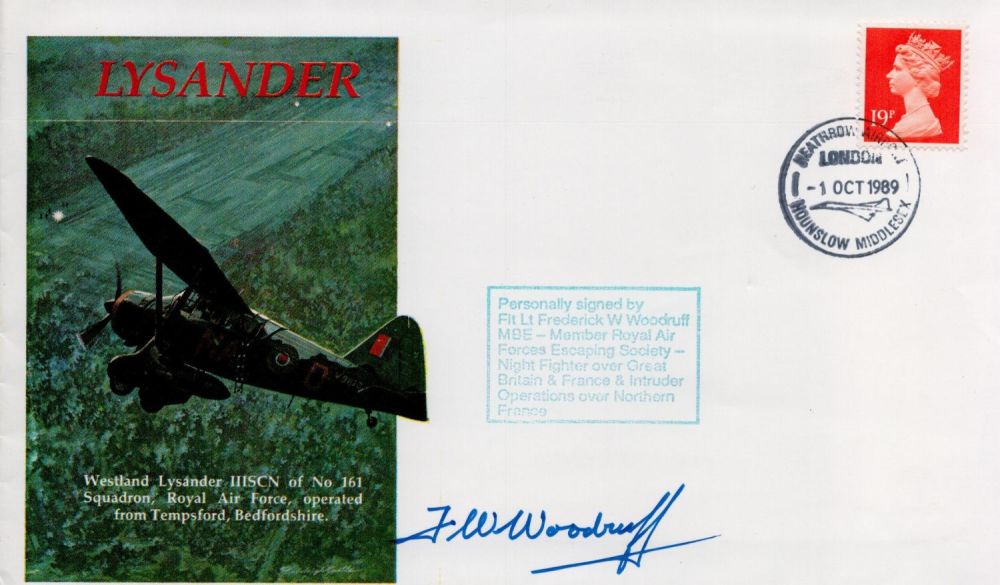 Lot 687: Flt Lt Frederick W Woodruff MBE Signed Lysander...