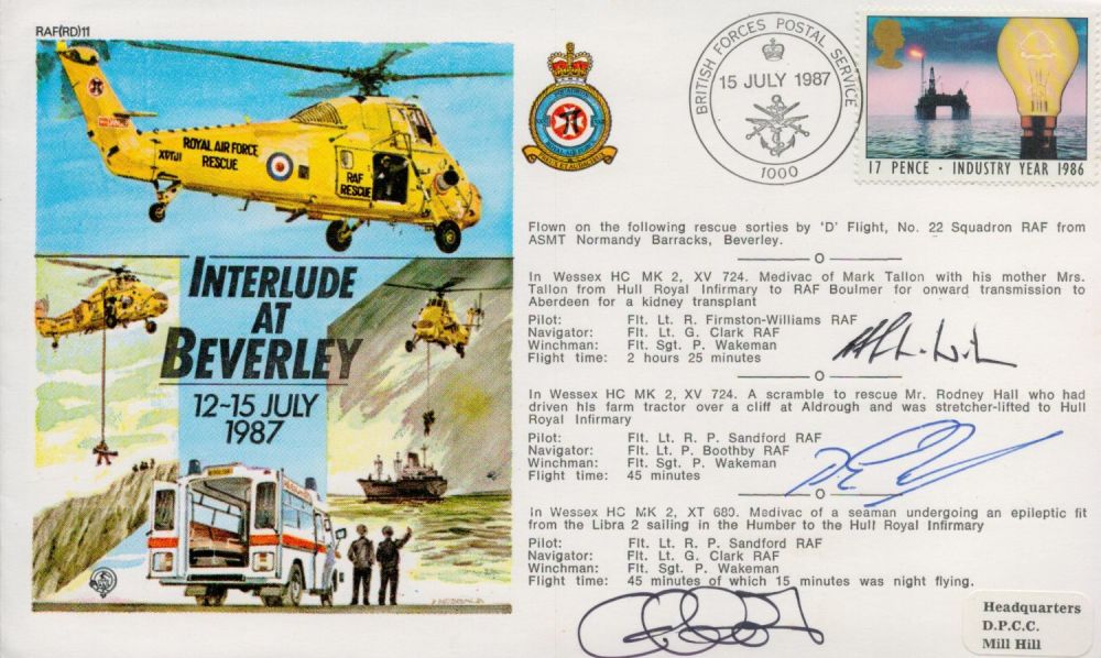 Lot 695: Flt Lt R Firmston-Williams and 3 others Signed...