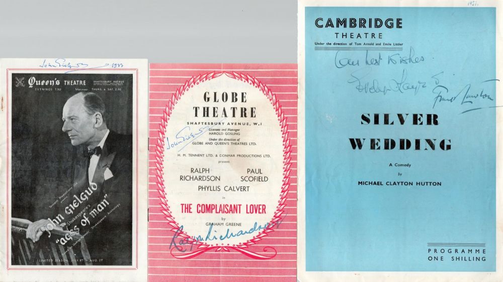 Lot 700: Theatre programme signed collection. Signed by John Gielgud,...