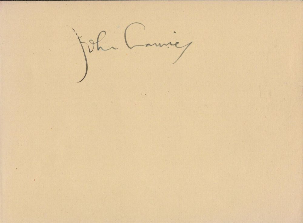 Lot 710: John Laurie signed album page. Good condition. All...