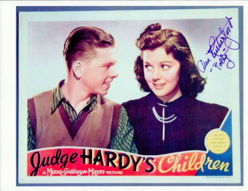 Lot 727: Ann Rutherford signed 12x8 inch colour photo. Good...