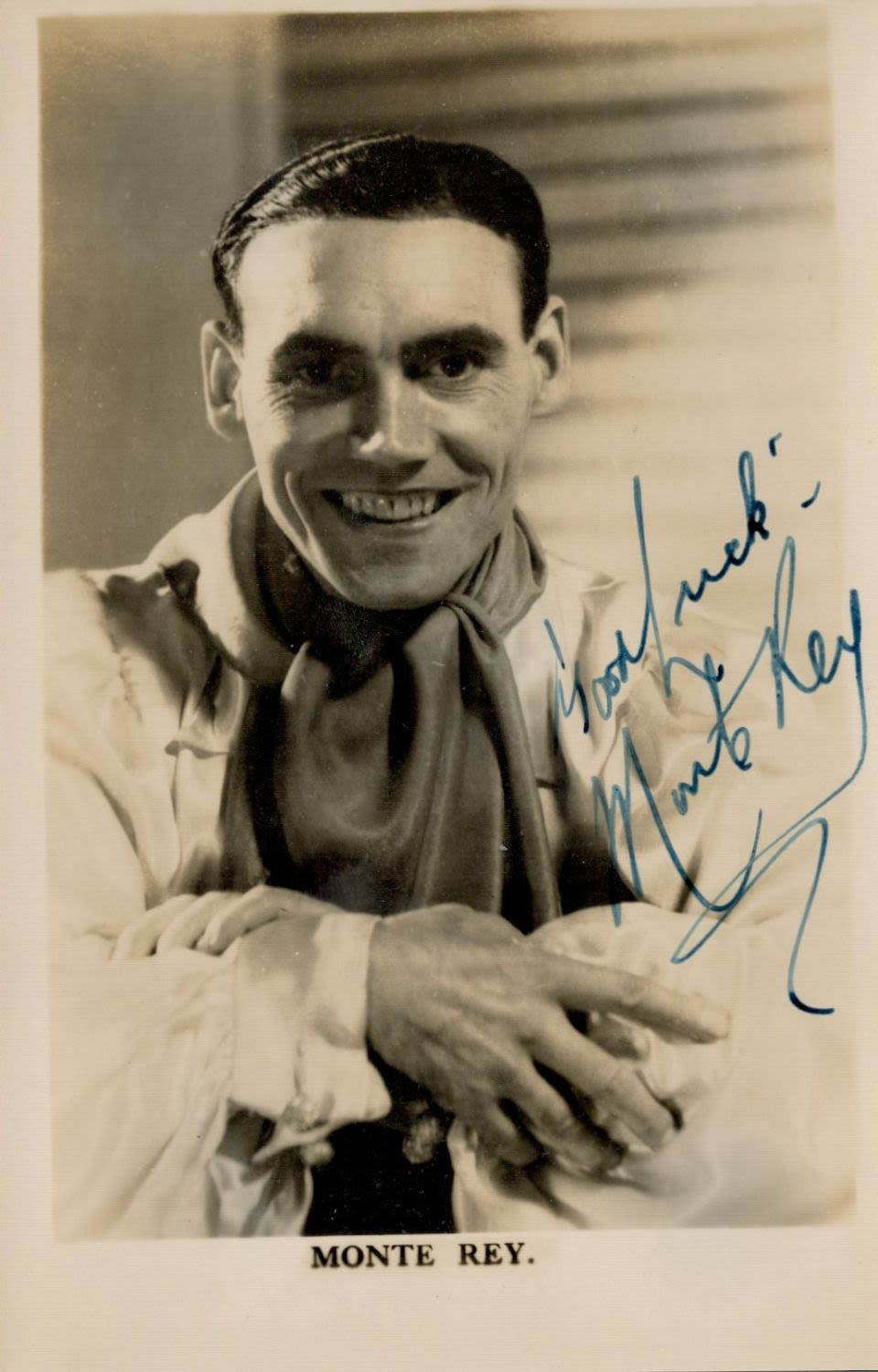Lot 735: Monte Rey signed 6x4 vintage sepia photo. Good...
