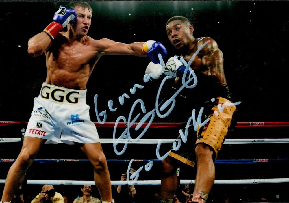 Lot 738: Gennady Golovkin signed 7x5 colour photo. Good condition....