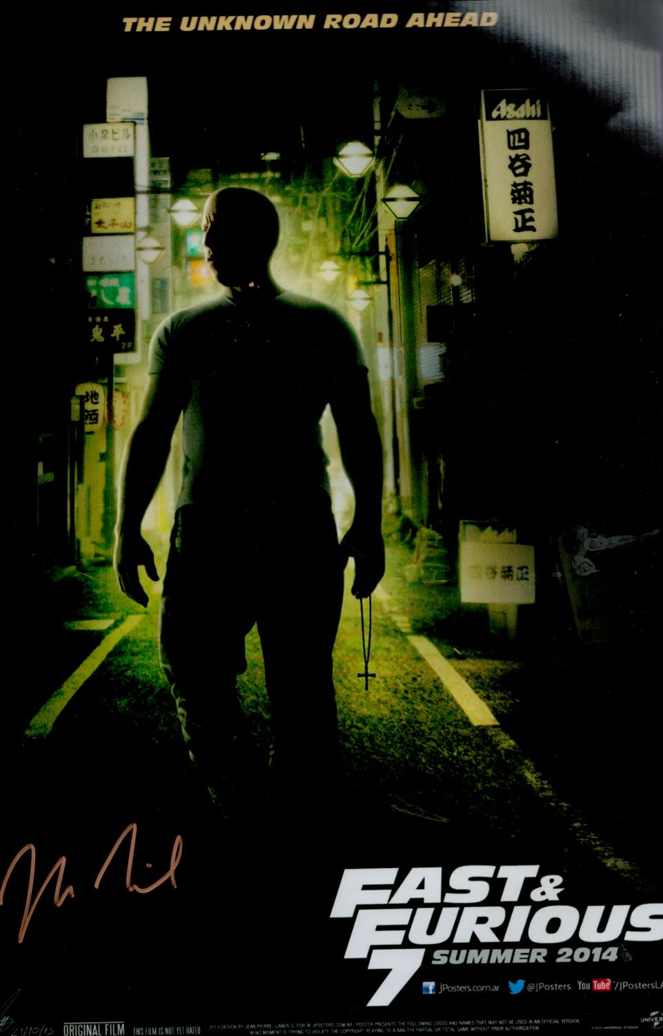 Lot 748: Vin Diesel Signed 18 x 12 inch Colour...