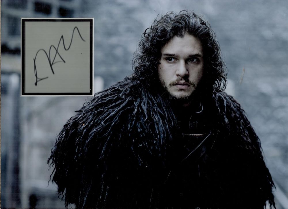 Lot 749: Kit Harrington Signed Signature Piece in a Superbly...