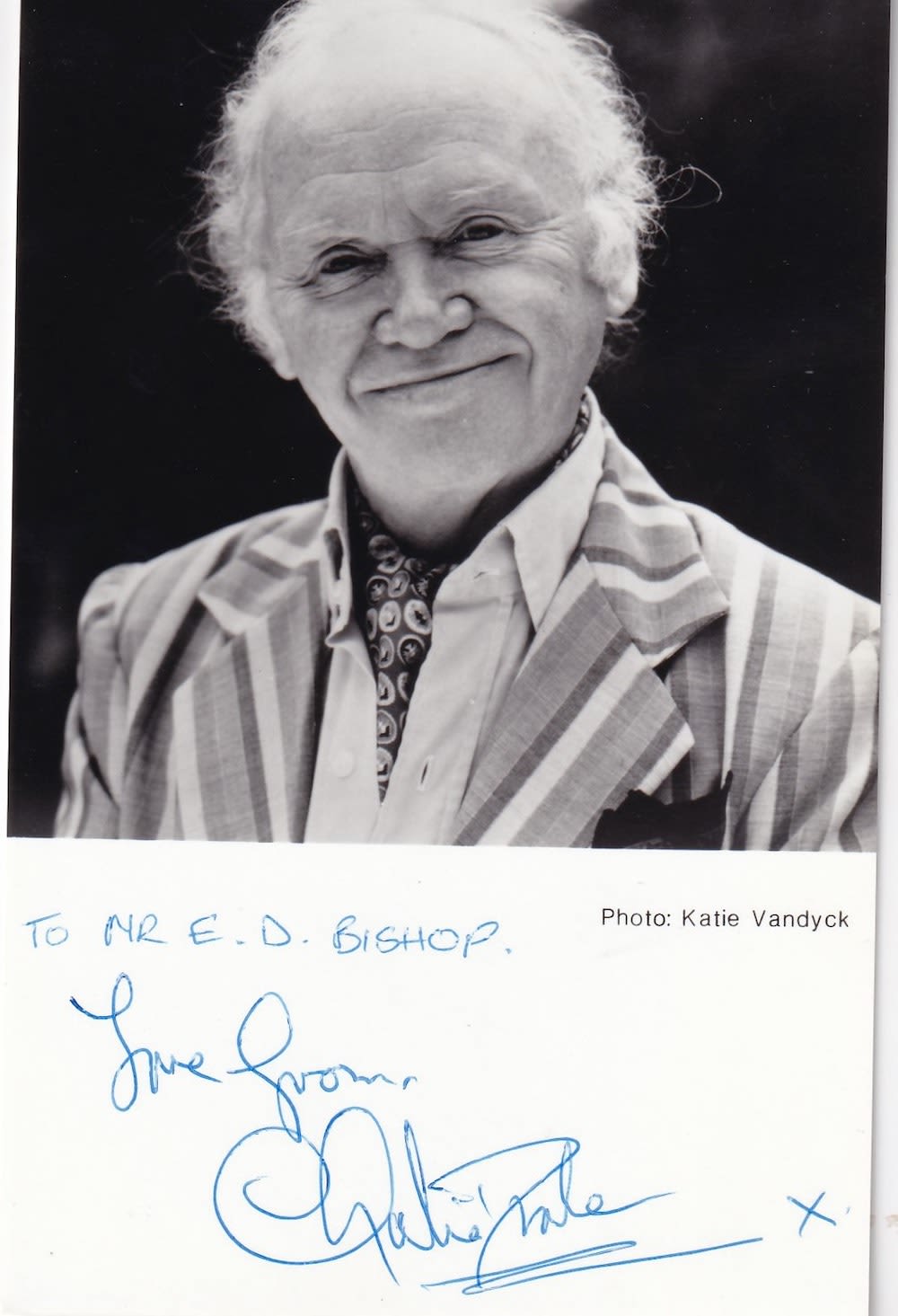 Lot 35: Charlie Drake, British Comedy Actor signed 6x4 inch...