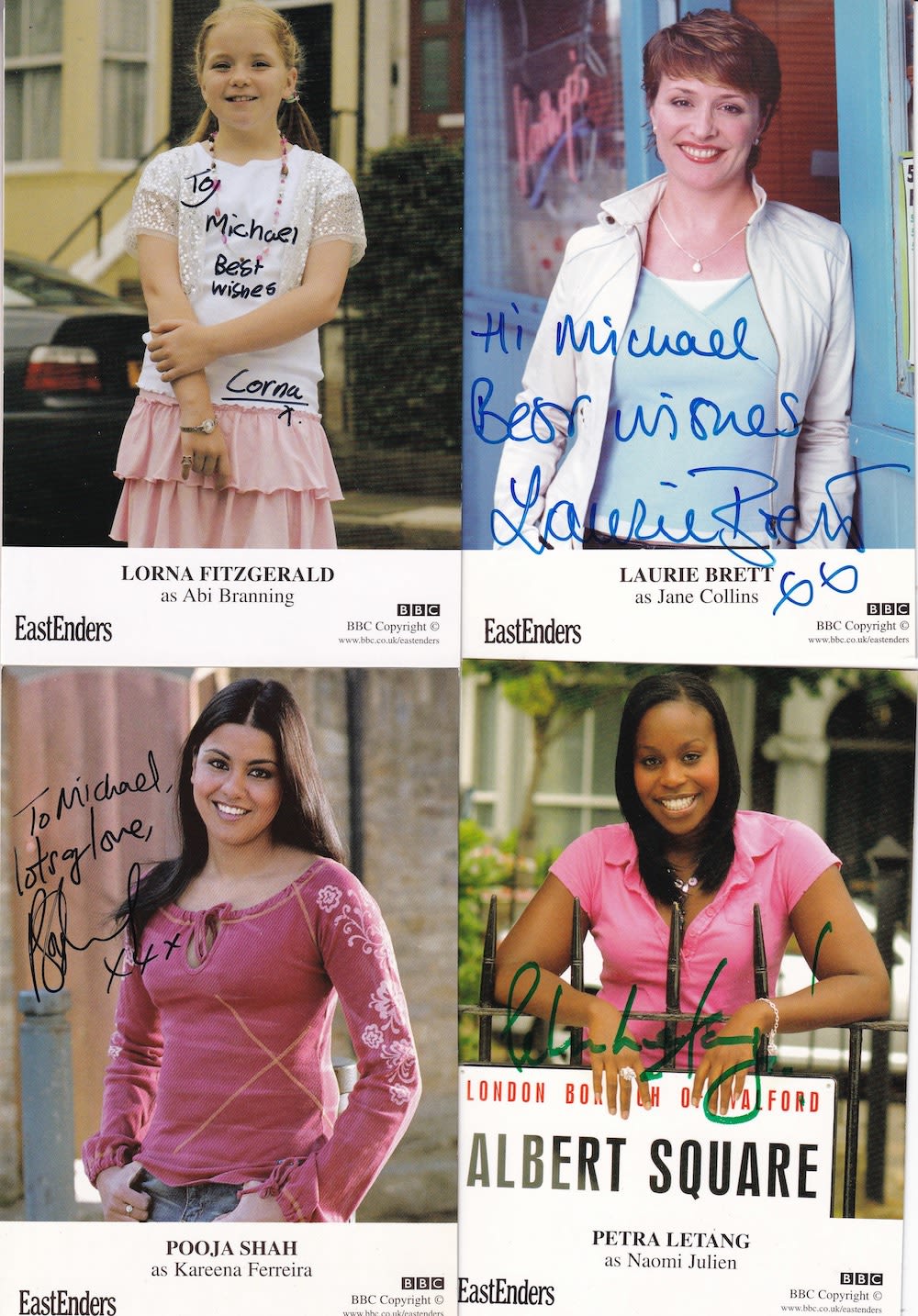 Lot 56: Eastenders Female Cast Members, Selection of 12 signed...