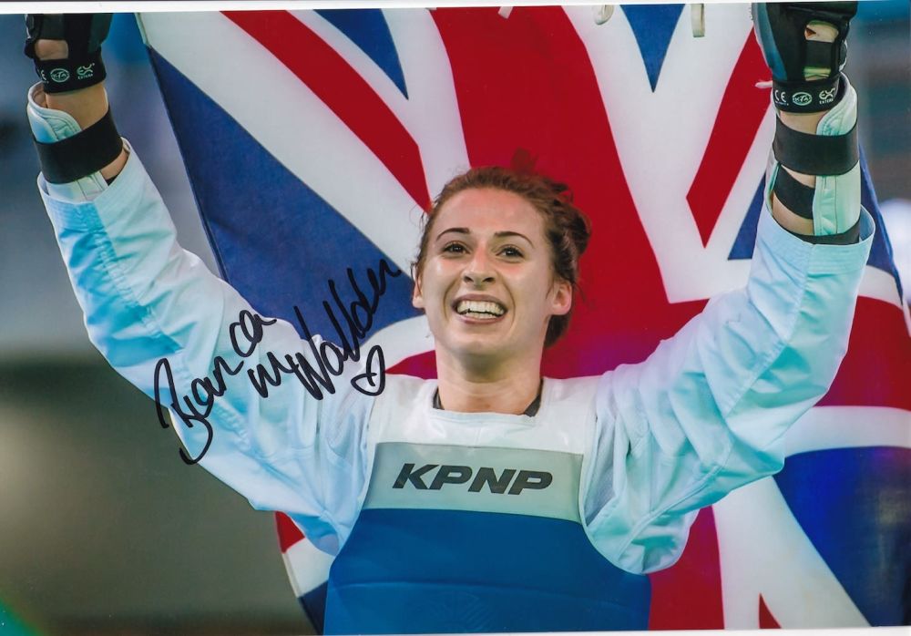 Lot 213: Bianca Walkden, Taekwondo World Champion, signed 12x8 approx...