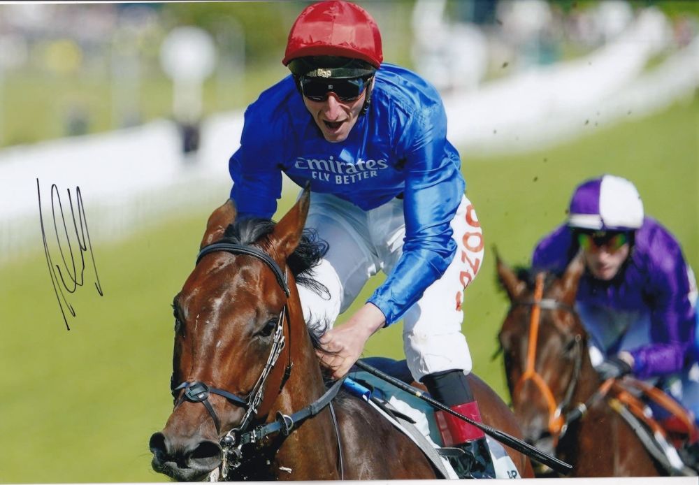 Lot 215: Adam Kirby, Derby Winner on Adayar signed 12x8...