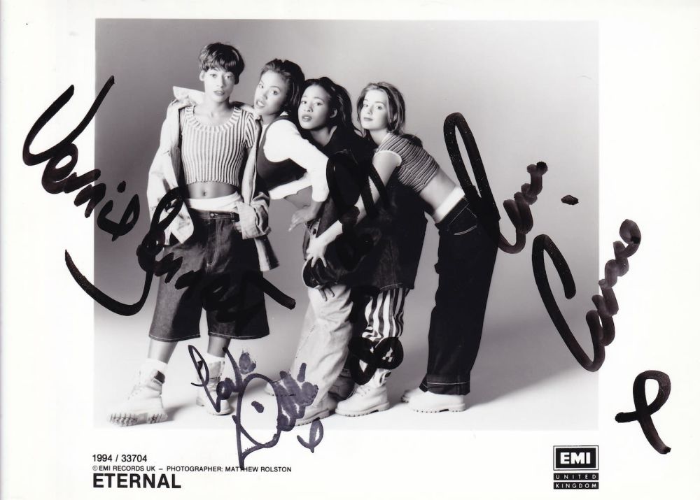 Lot 238: Eternal, Chart Topping Girl Band, Fully Signed 7x5...