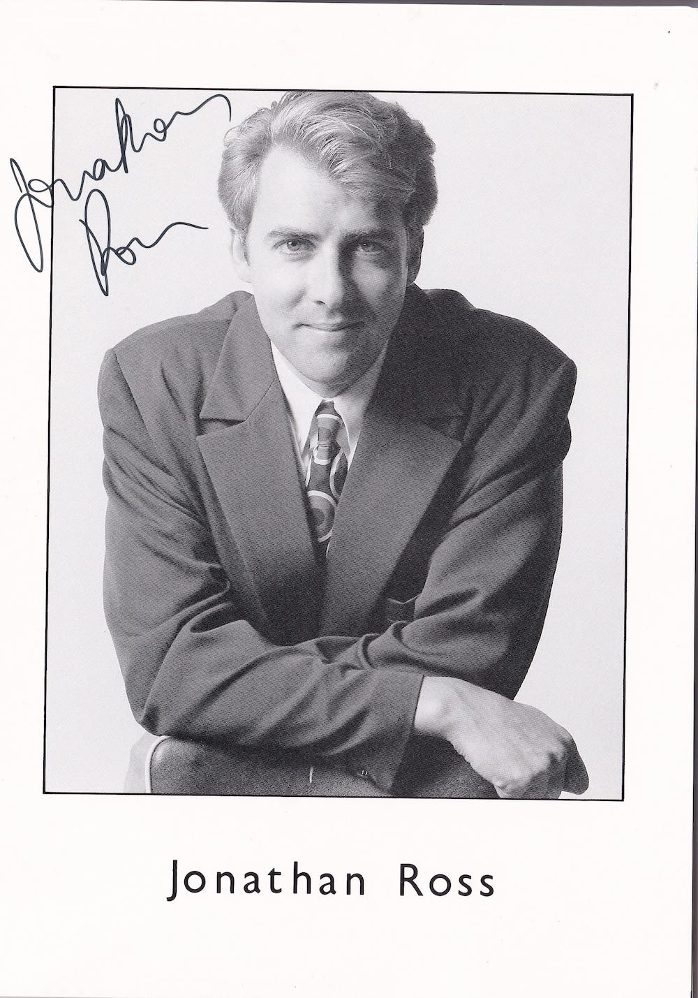 Lot 240: Johnathan Ross, Top Chat Show Host, signed 8x6...