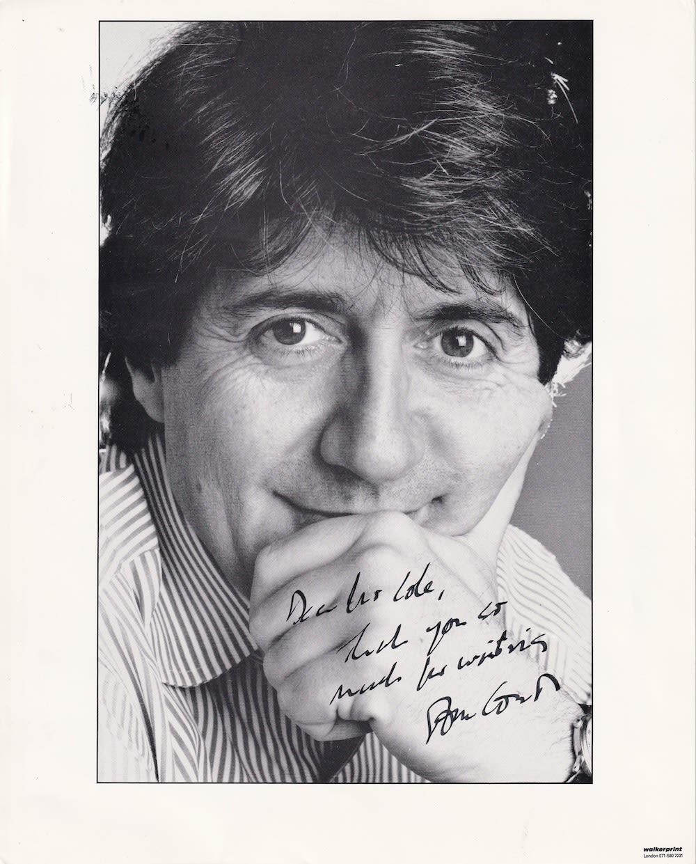 Lot 254: Tom Conti, Legendary Scottish Actor, signed 10x8 approx...
