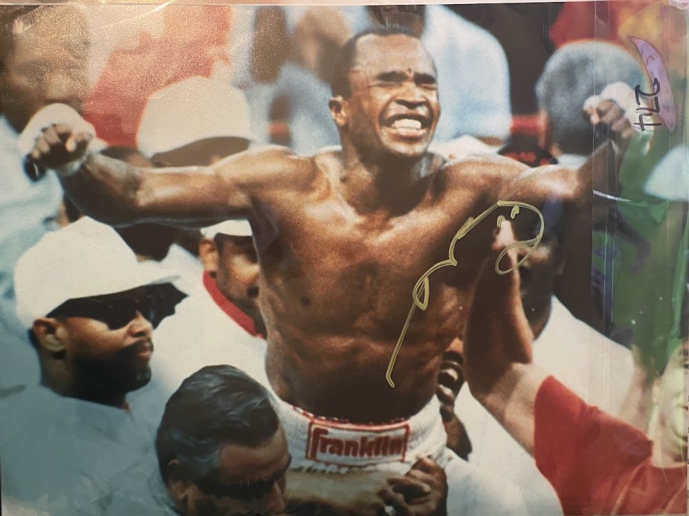Lot 274: Sugar Ray Leonard, World Champion Boxer, Large 16x12...
