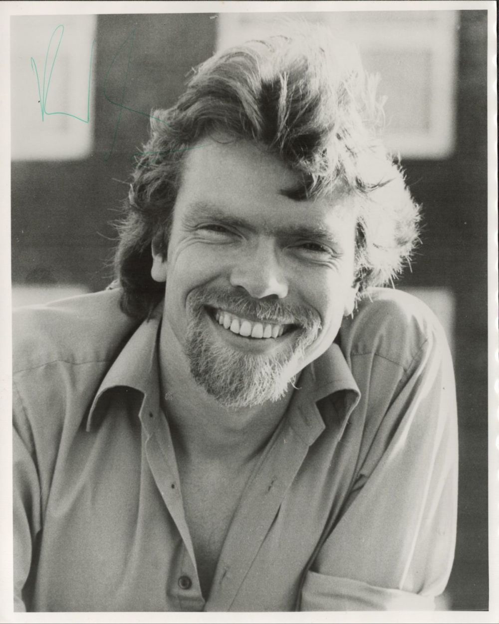 Lot 144: Richard Branson Signed 10 x 8 inch Black...