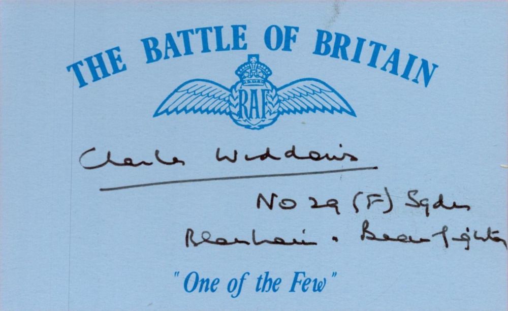 Lot 159: WW2 RAF Air Commodore Charles Widdows DFC Signed...