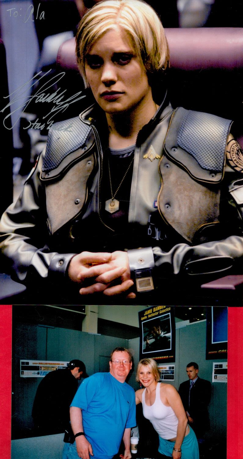 Lot 163: Katee Sackhoff, Battlestar Galactica Actress, 10x8 inch Signed...