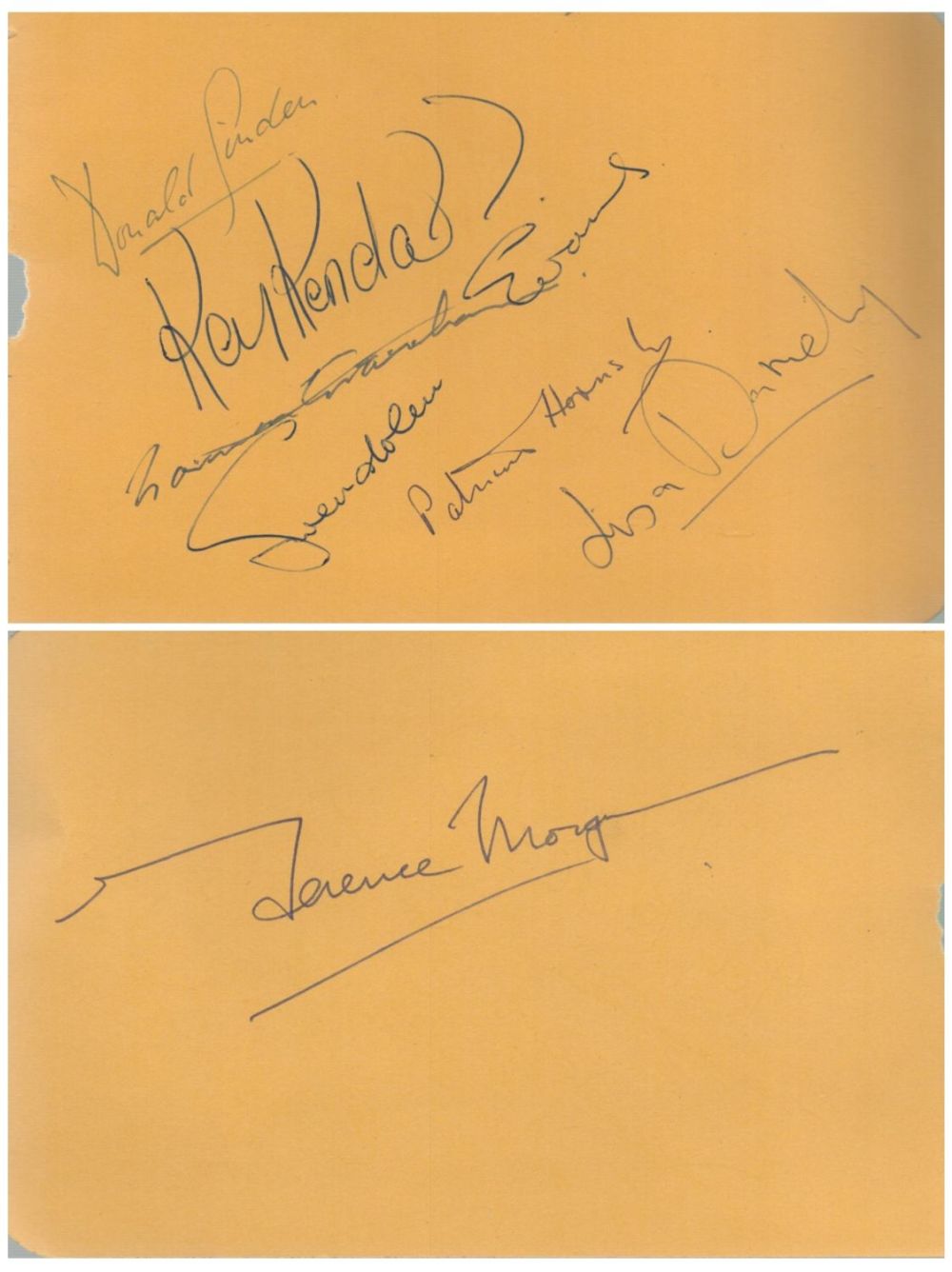 Lot 186: Donald Sinden, Ken Kendall, Patricia Hornsby-Smith, Liza Donnelly...