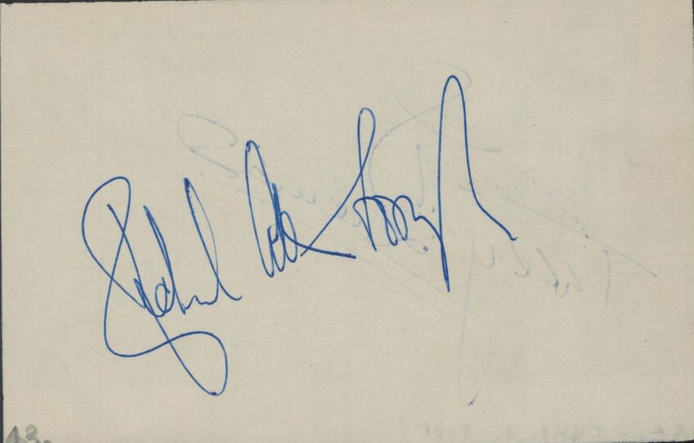 Lot 194: Richard Attenborough Signed 6 x 4 inch Signature...