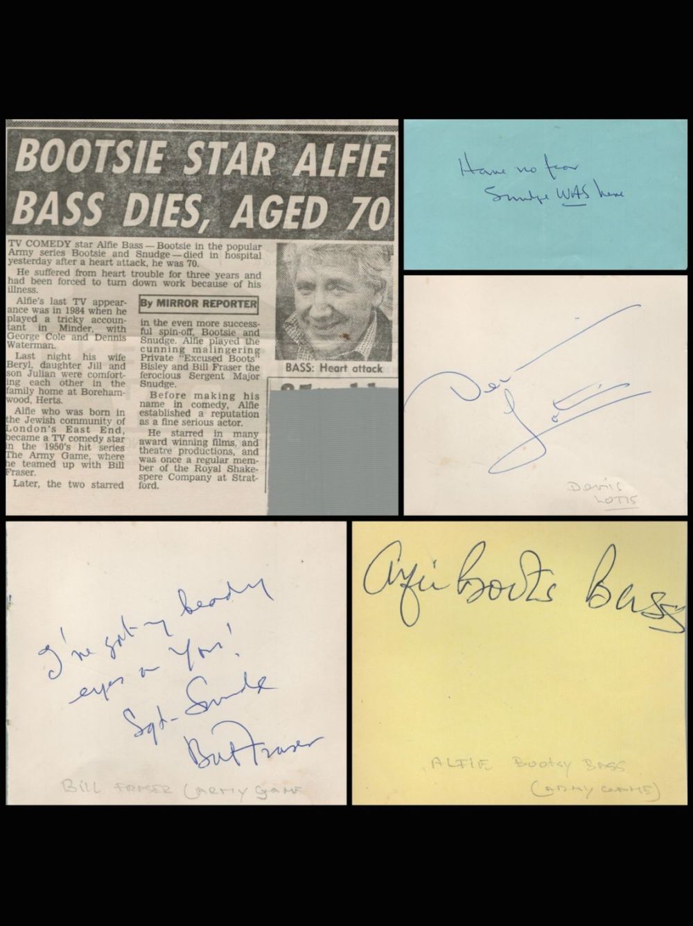 Lot 197: Alfie Bass and Bill Fraser (Bootsie and Snudge)...