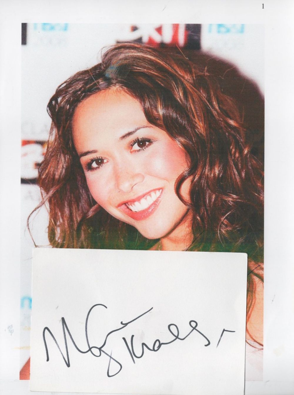Lot 202: Myleen Klass Signed 6 x 4 inch Autograph...
