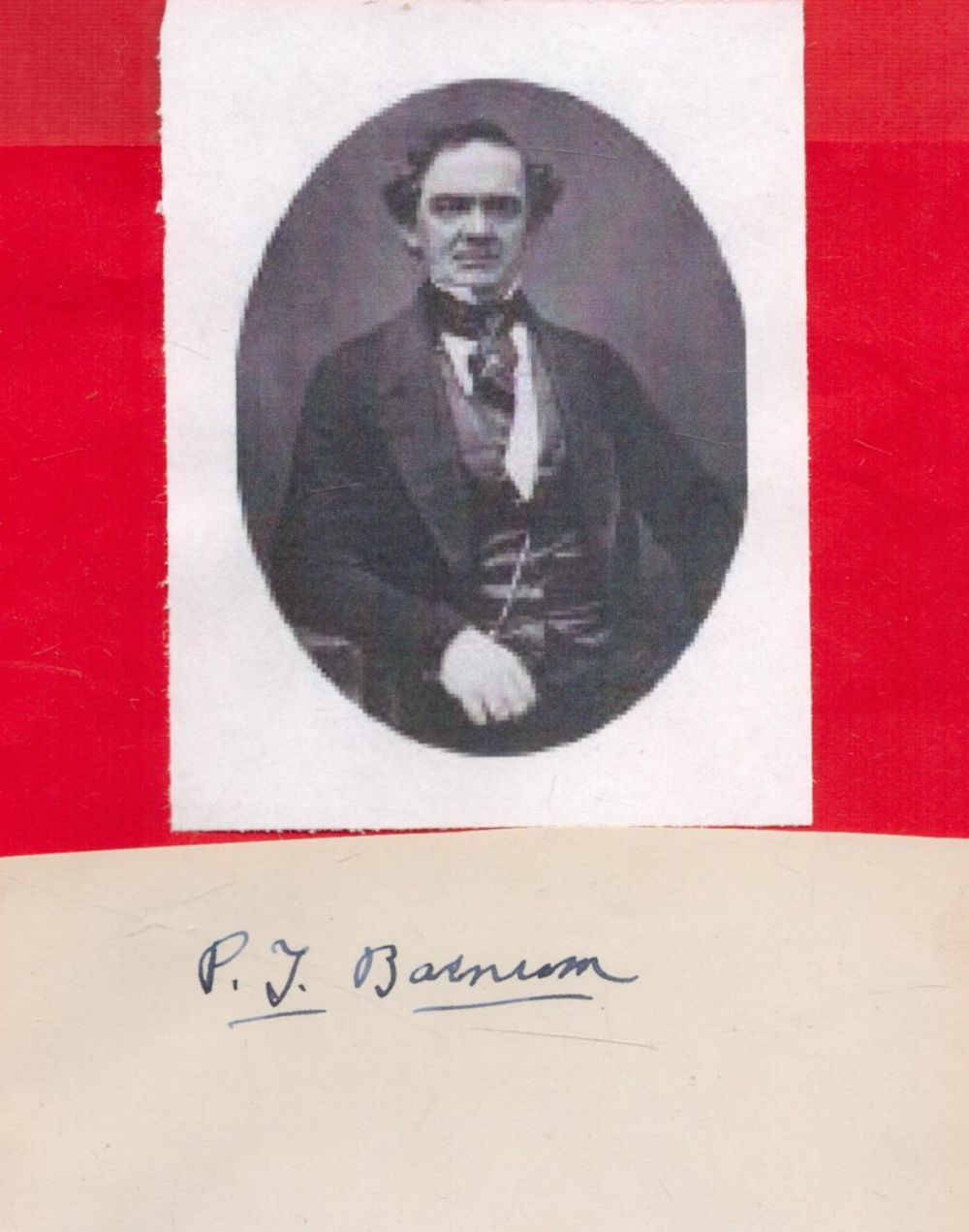 Lot 226: Phineas Taylor Barnum Signed Small Signature Cutting in...