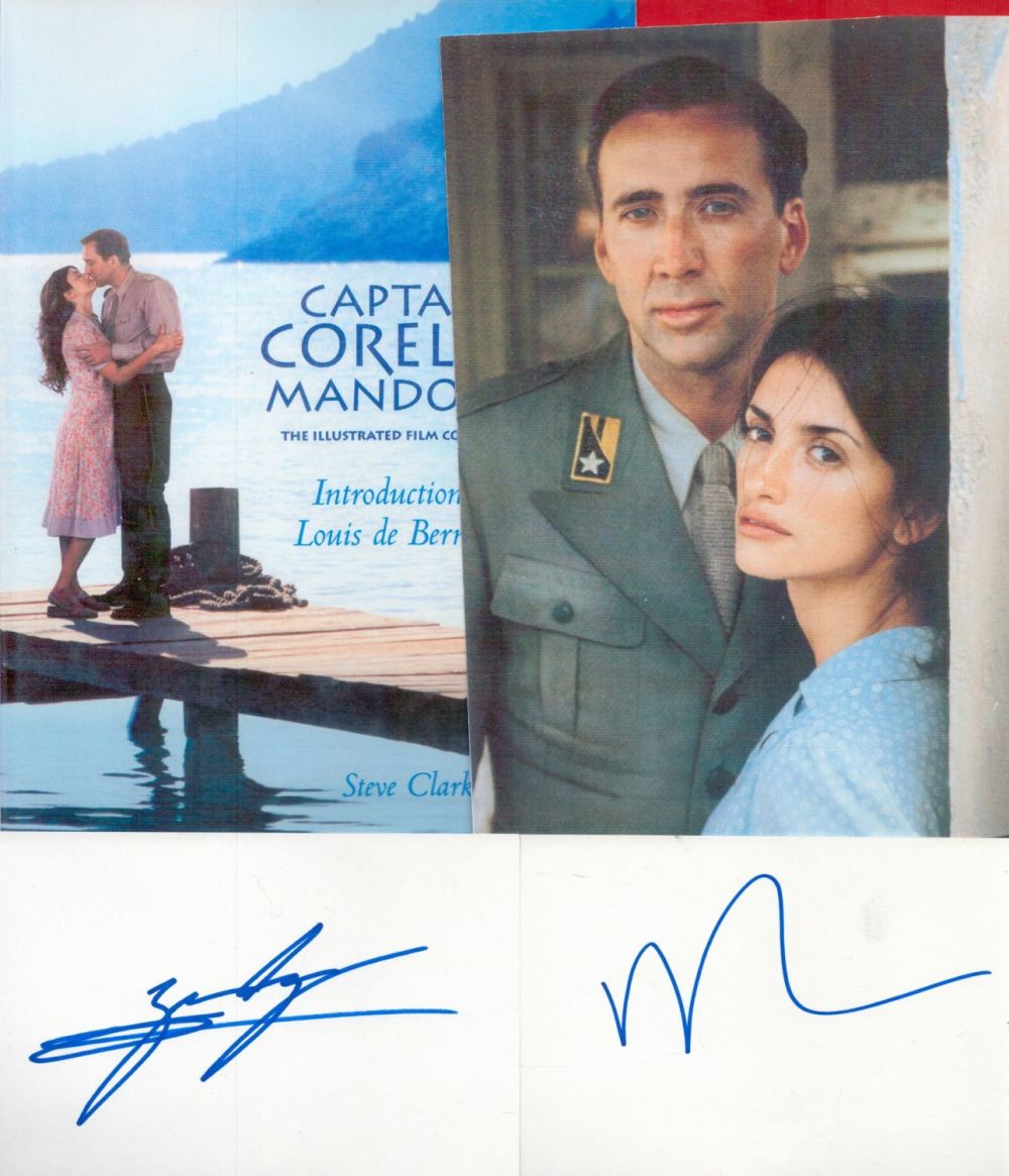 Lot 241: Nicolas Cage and Penelope Cruz Signed Separate 6...