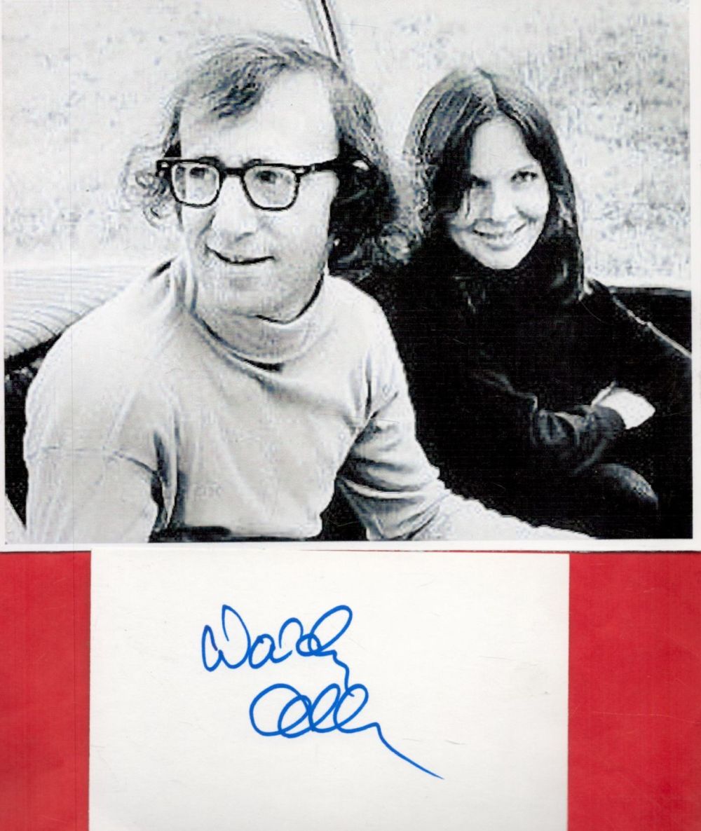 Lot 259: Woody Allen Signed 5 x 3 inch White...
