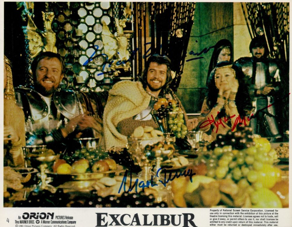 Lot 264: Excalibur Actors Nigel Terry, Helen Mirren and Nicol...