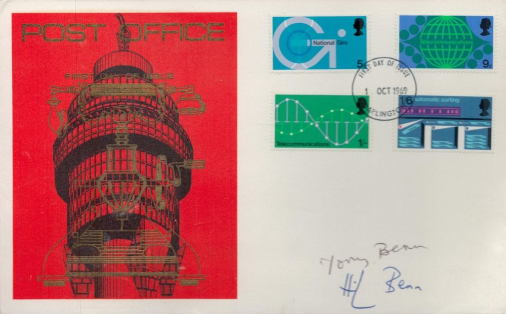 Lot 296: Tony Benn and Son Hillary Benn Signed Post...