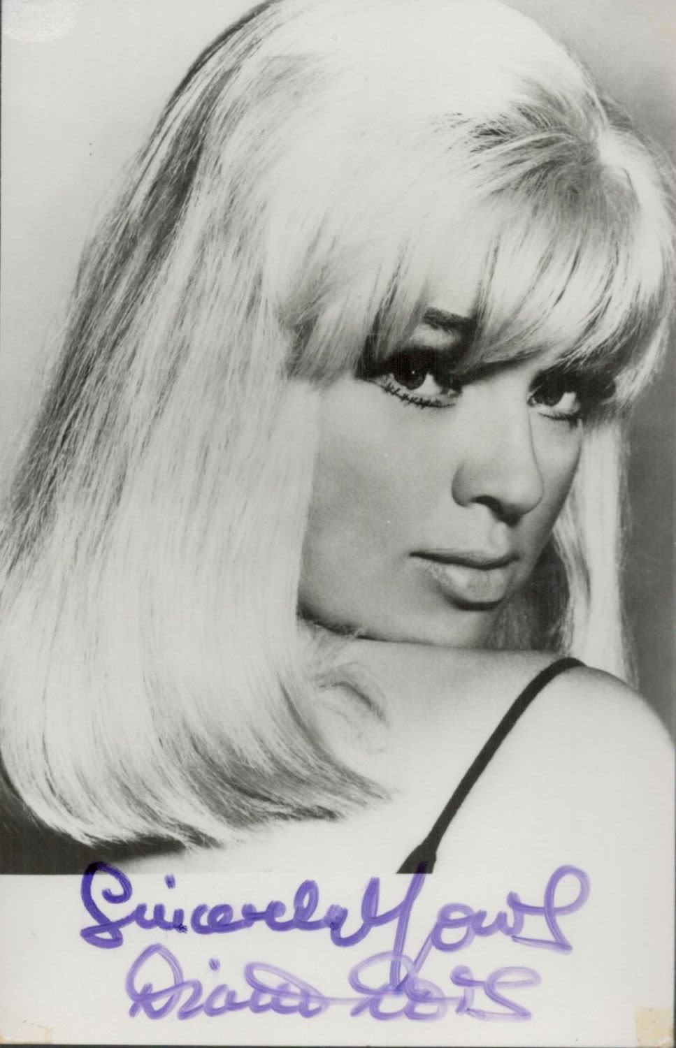 Lot 336: Diana Dors Signed Black and White Promo Photo,...